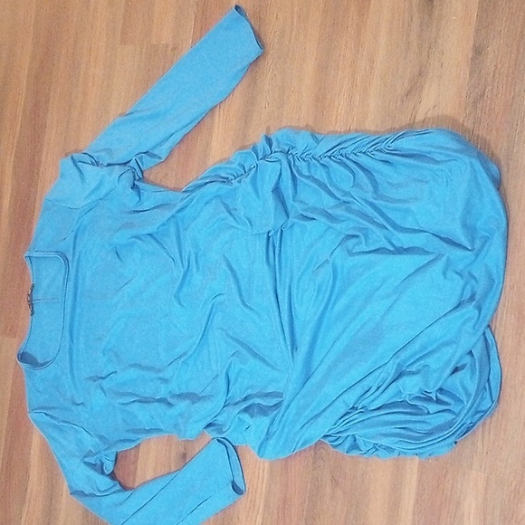 New Ruched Maxi Dress Blue - Picture 2 of 11